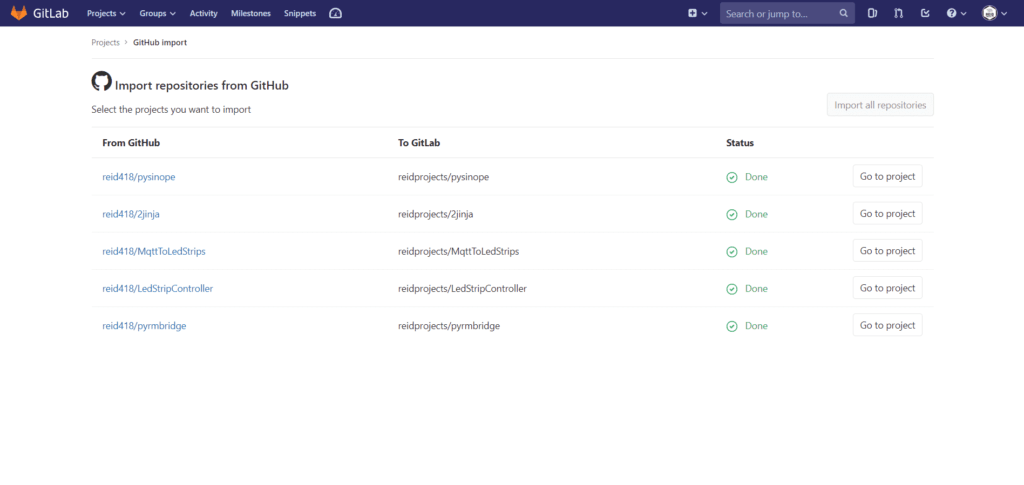 Import Github Projects